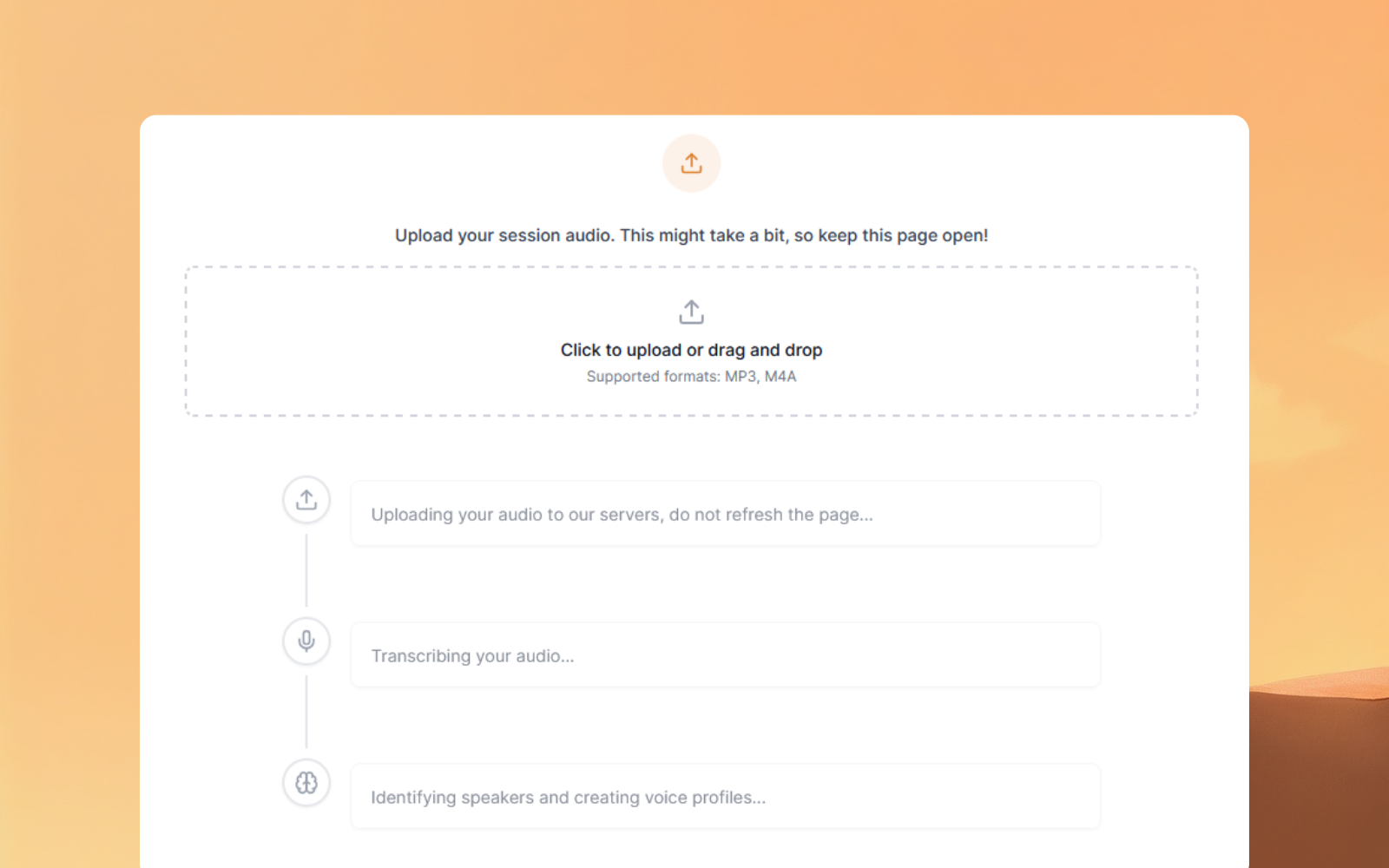 Simple Upload Interface